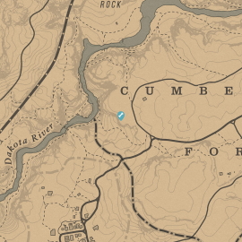 Map of Dinosaur Bone Location