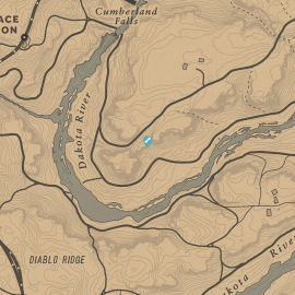 Map of Dinosaur Bone Location